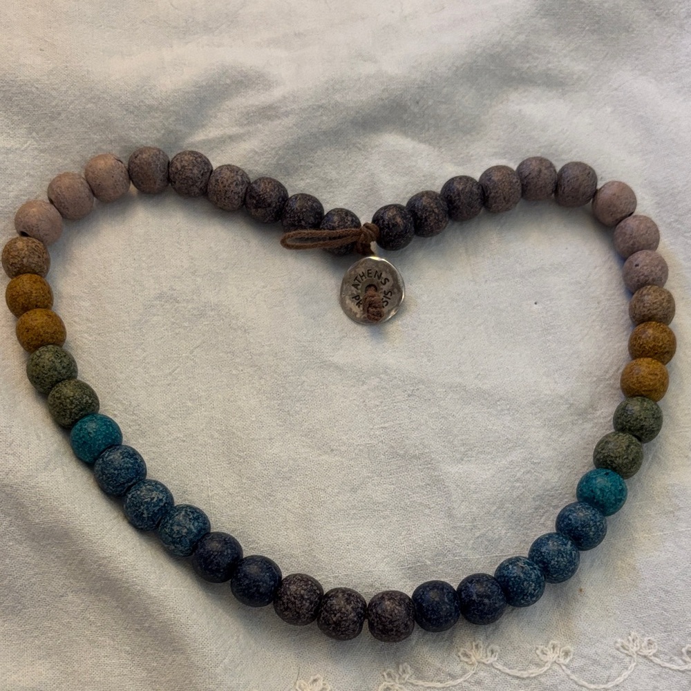 Athens Protasis Ombré Beaded Necklace- NAVY BLUE - Picture 2 of 4